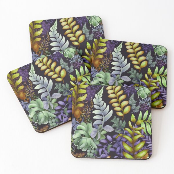 Item preview, Yellow leaves on black designed and sold by Flowersonstuff.