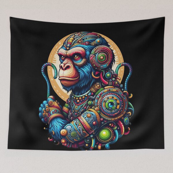Item preview, Fantasy Ape: Vibrant Monkey Portrait designed and sold by StellarValor.