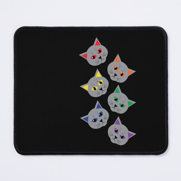 Item preview, LGBTQ rainbow flag color cats designed and sold by NobizArtwerkz.