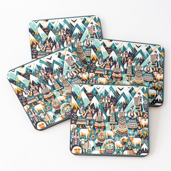 Item preview, Mountains paysage with animals and musitions  designed and sold by LuppyShop.