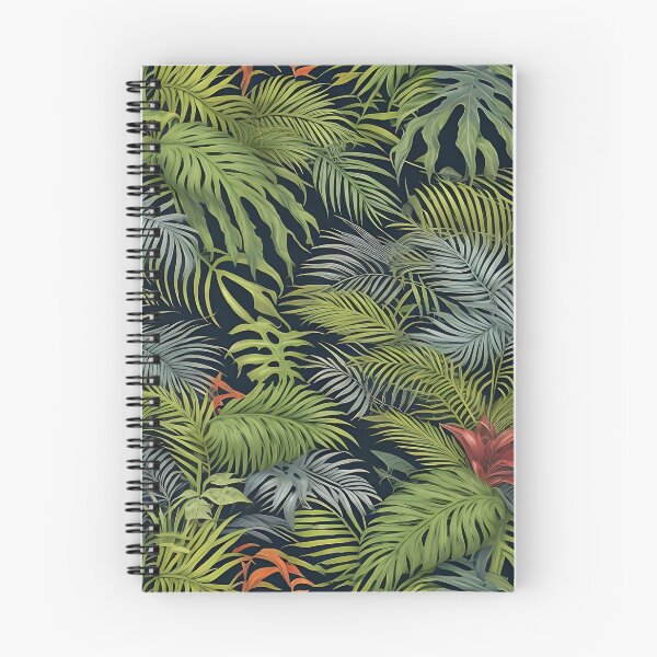 Item preview, Exotic jungle pattern palm leaves in various shades of green jungle designed and sold by Frostquest.