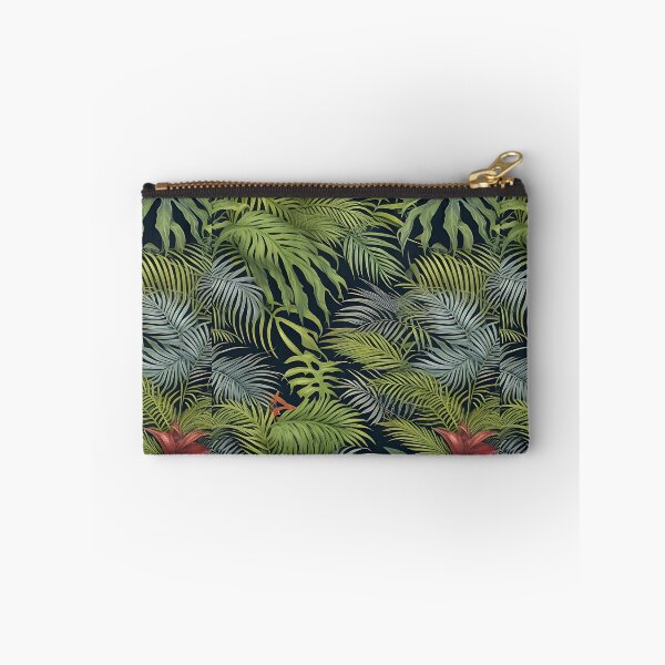 Item preview, Exotic jungle pattern palm leaves in various shades of green jungle designed and sold by Frostquest.