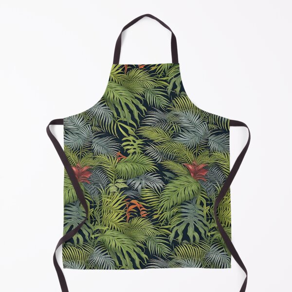 Item preview, Exotic jungle pattern palm leaves in various shades of green jungle designed and sold by Frostquest.