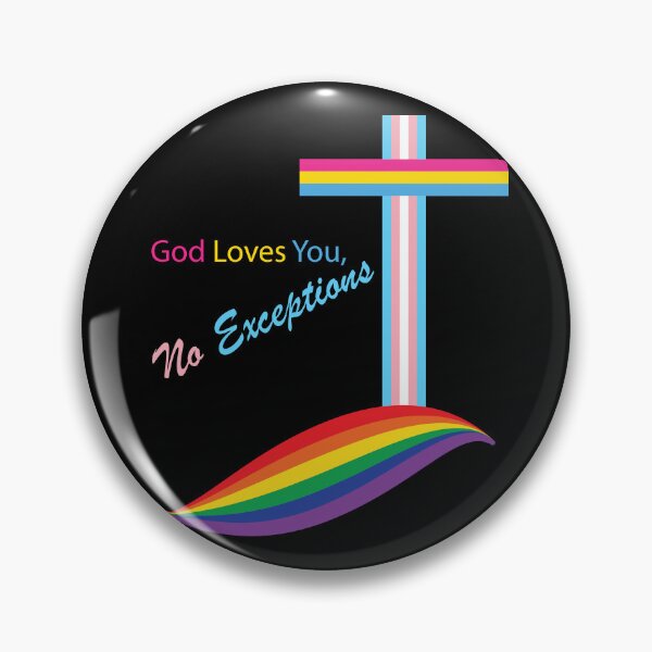 Item preview, LGBTQIA PLUS Christian graphic, God Loves You, No Exceptions designed and sold by NobizArtwerkz.