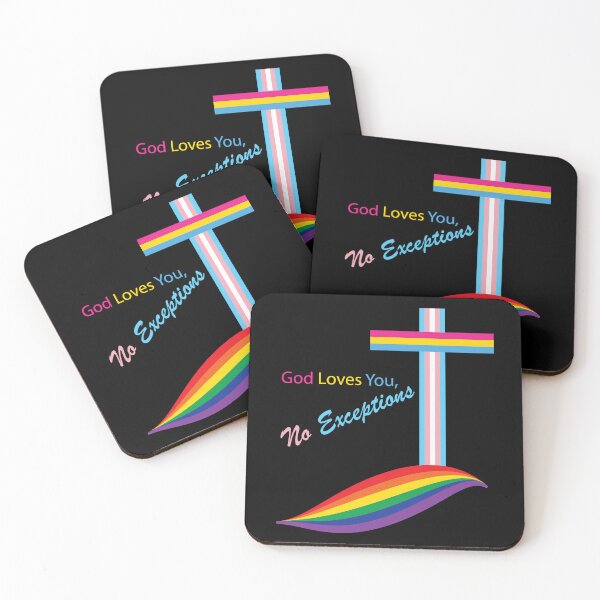 Item preview, LGBTQIA PLUS Christian graphic, God Loves You, No Exceptions designed and sold by NobizArtwerkz.