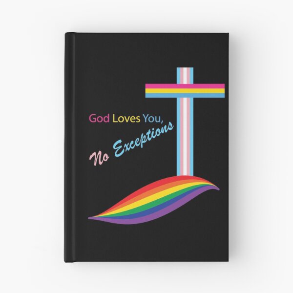 Item preview, LGBTQIA PLUS Christian graphic, God Loves You, No Exceptions designed and sold by NobizArtwerkz.