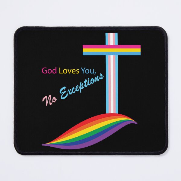 Item preview, LGBTQIA PLUS Christian graphic, God Loves You, No Exceptions designed and sold by NobizArtwerkz.