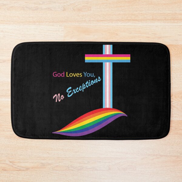 Item preview, LGBTQIA PLUS Christian graphic, God Loves You, No Exceptions designed and sold by NobizArtwerkz.