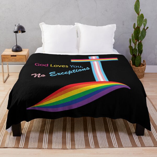 Item preview, LGBTQIA PLUS Christian graphic, God Loves You, No Exceptions designed and sold by NobizArtwerkz.