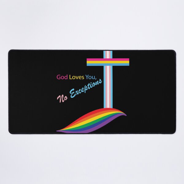 Item preview, LGBTQIA PLUS Christian graphic, God Loves You, No Exceptions designed and sold by NobizArtwerkz.