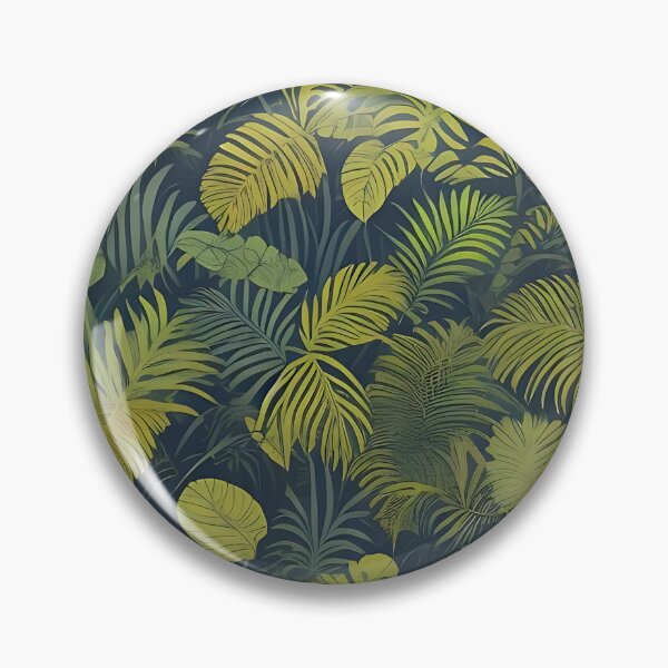 Item preview, Exotic jungle pattern palm leaves in various shades of green jungle designed and sold by Frostquest.