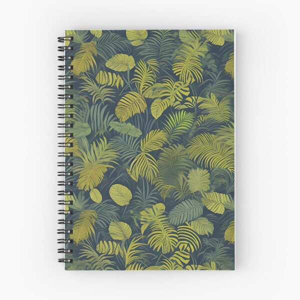 Item preview, Exotic jungle pattern palm leaves in various shades of green jungle designed and sold by Frostquest.