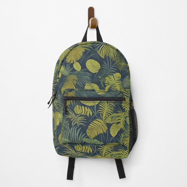 Item preview, Exotic jungle pattern palm leaves in various shades of green jungle designed and sold by Frostquest.