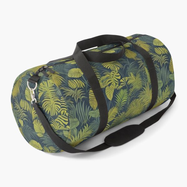 Item preview, Exotic jungle pattern palm leaves in various shades of green jungle designed and sold by Frostquest.