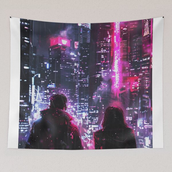 Item preview, Neon Dreams: A Dystopian Rendezvous designed and sold by oanaunciuleanu.