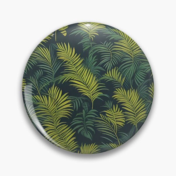 Item preview, Exotic jungle pattern palm leaves in various shades of green jungle designed and sold by Frostquest.