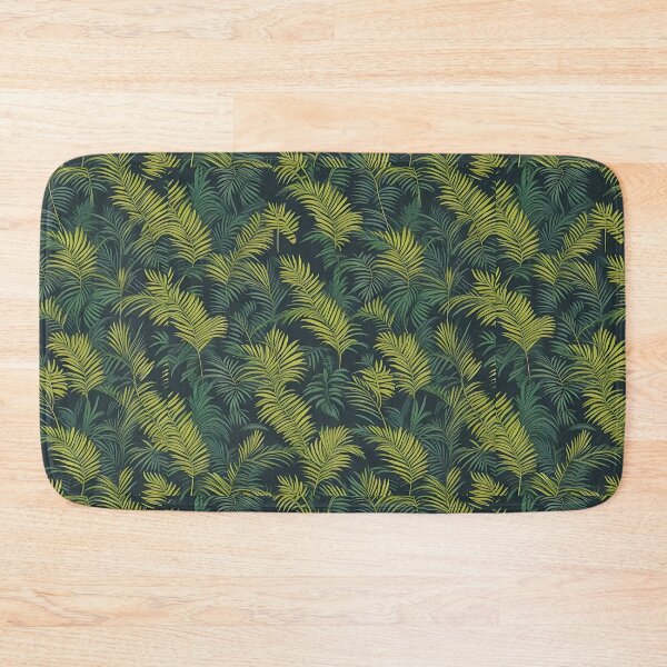 Item preview, Exotic jungle pattern palm leaves in various shades of green jungle designed and sold by Frostquest.