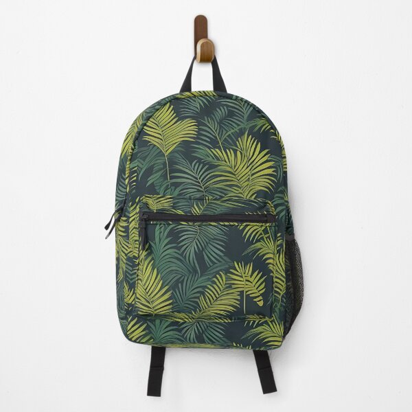 Item preview, Exotic jungle pattern palm leaves in various shades of green jungle designed and sold by Frostquest.