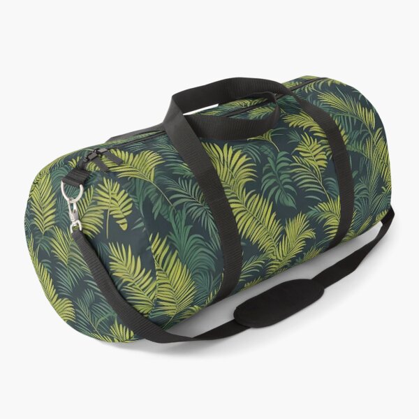 Item preview, Exotic jungle pattern palm leaves in various shades of green jungle designed and sold by Frostquest.