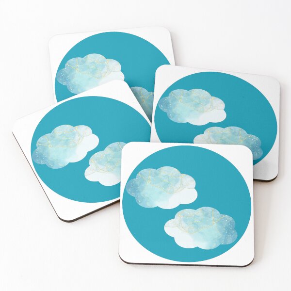 Item preview, Clouds in circle blue designed and sold by AccessoriesareNecessities.