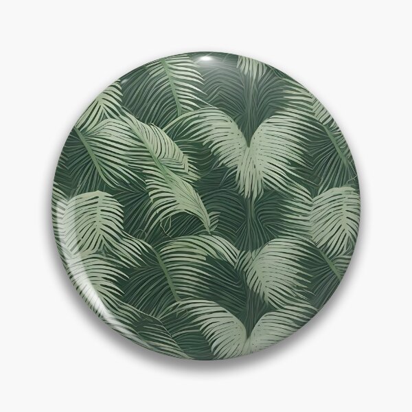 Item preview, Exotic jungle pattern palm leaves in various shades of green jungle designed and sold by Frostquest.