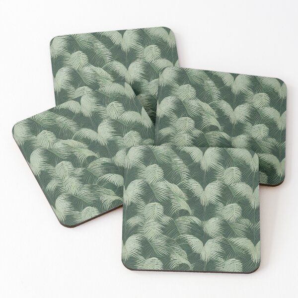Item preview, Exotic jungle pattern palm leaves in various shades of green jungle designed and sold by Frostquest.