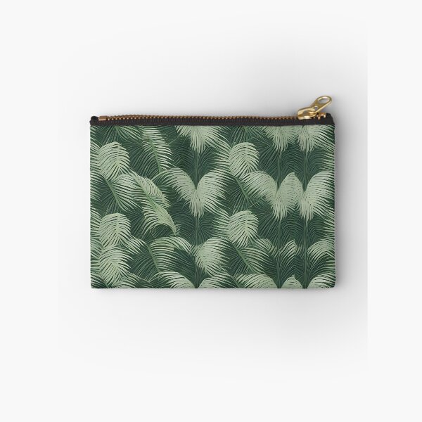 Item preview, Exotic jungle pattern palm leaves in various shades of green jungle designed and sold by Frostquest.