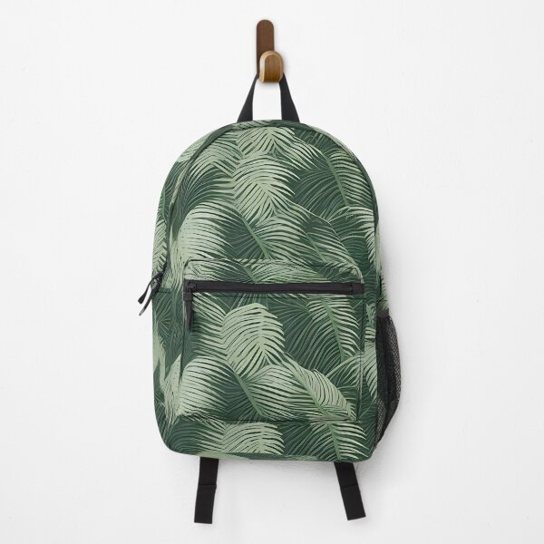 Item preview, Exotic jungle pattern palm leaves in various shades of green jungle designed and sold by Frostquest.