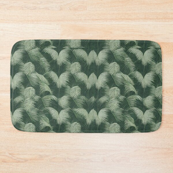 Item preview, Exotic jungle pattern palm leaves in various shades of green jungle designed and sold by Frostquest.