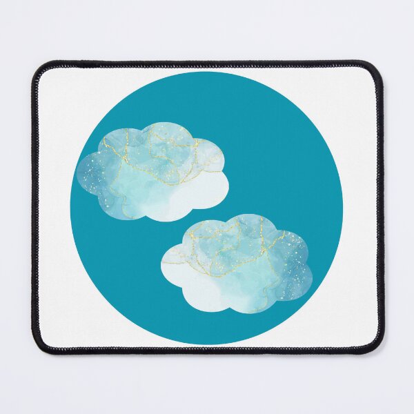Item preview, Clouds in circle blue designed and sold by AccessoriesareNecessities.