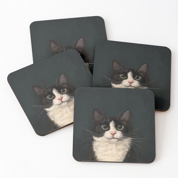 Item preview, Tuxedo Cat Portrait designed and sold by lauragraves.