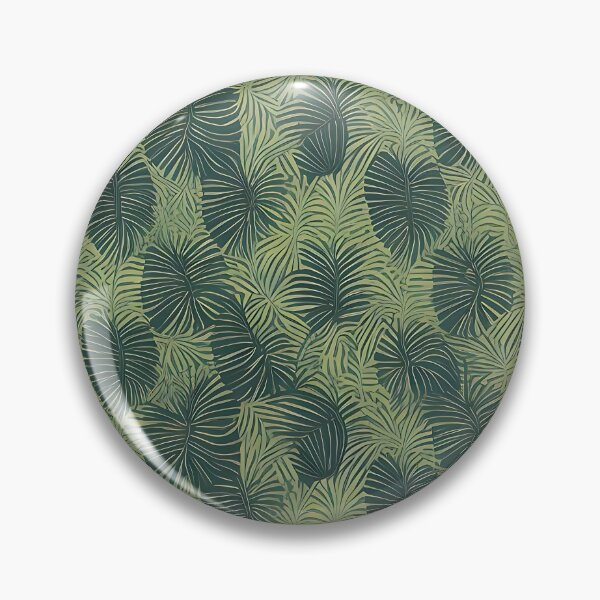 Item preview, Exotic jungle pattern palm leaves in various shades of green jungle designed and sold by Frostquest.