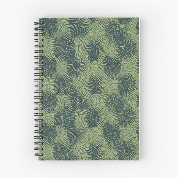 Item preview, Exotic jungle pattern palm leaves in various shades of green jungle designed and sold by Frostquest.