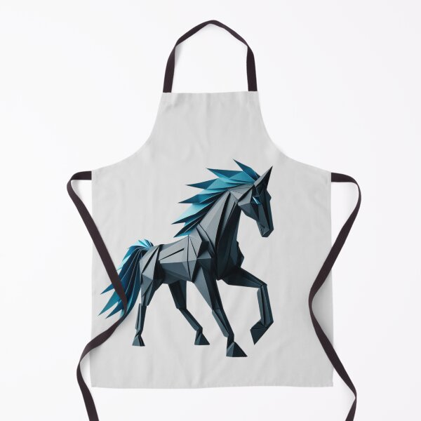 Item preview, Geometric unicorn, running horse black and blue designed and sold by coloursforkids.