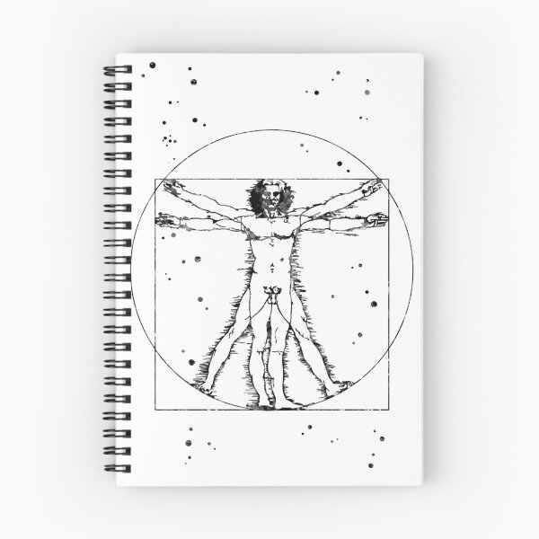 Item preview, Vitruvian Man, L'Uomo Vitruviano,  da Vinci Vitruvian Man, watercolor Vitruvian Man designed and sold by Rosaliartbook.