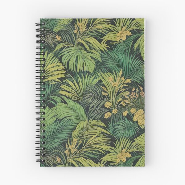 Item preview, Exotic jungle pattern palm leaves in various shades of green jungle designed and sold by Frostquest.