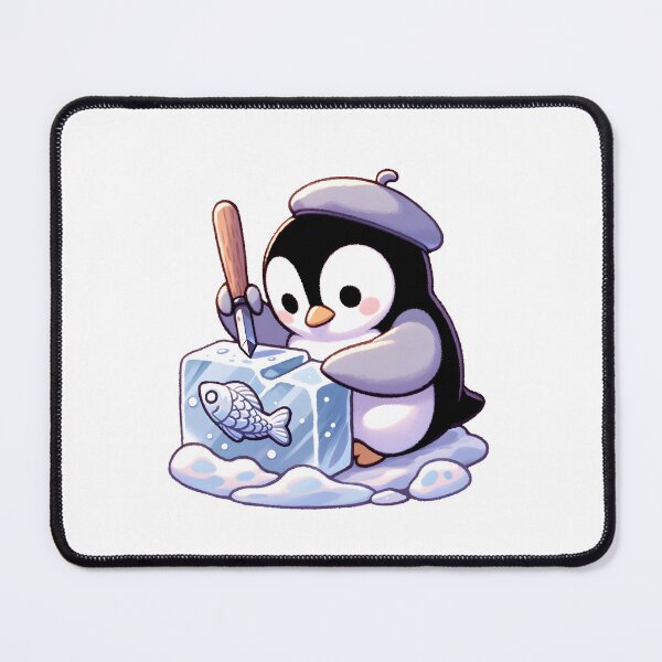 Item preview, Penguin Sculpting Fish from Ice designed and sold by UmbrellaStudio1.