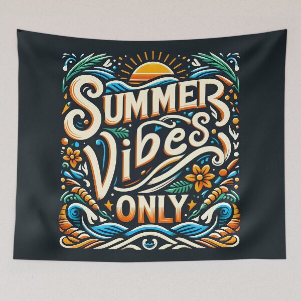 Item preview, Summer vibes only, typography designed and sold by maxmaj.