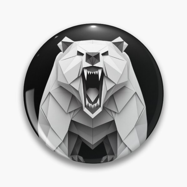 Item preview, Polar bear icy scary simple dangerous, origami, geometric style  designed and sold by coloursforkids.