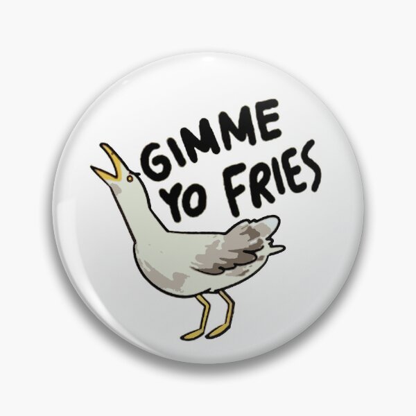Item preview, Gimme Yo Fries, Funny Sticker, Seagull Sticker, Bird Seagull Beach Summer Vibe Decal designed and sold by Walmarval ⭐⭐⭐⭐⭐.