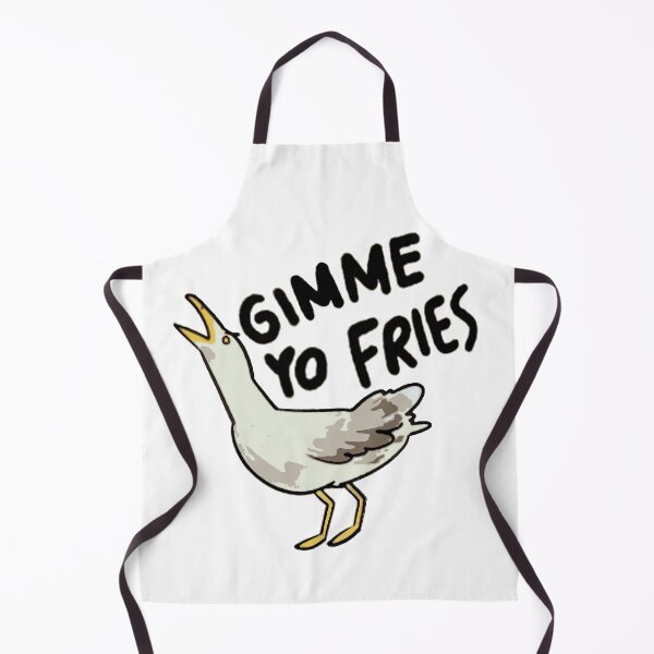 Item preview, Gimme Yo Fries, Funny Sticker, Seagull Sticker, Bird Seagull Beach Summer Vibe Decal designed and sold by Walmarval ⭐⭐⭐⭐⭐.