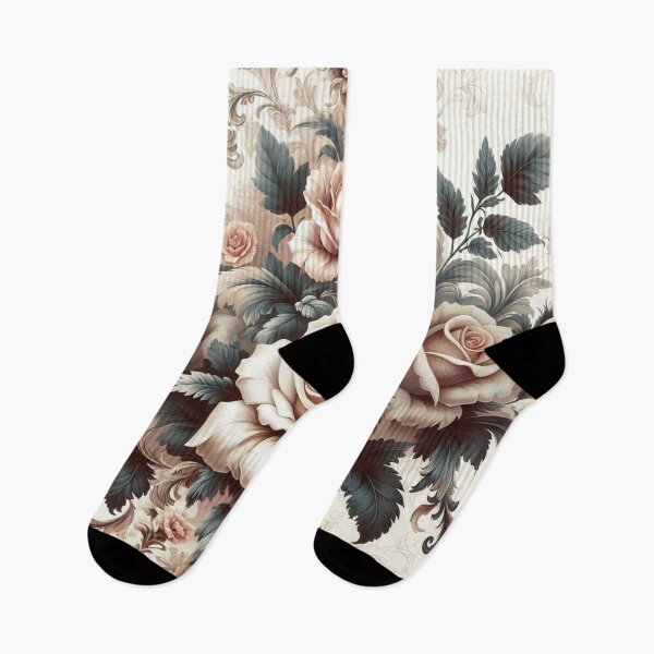 Item preview, Dusk Mauve & Cream Ombre Damask With Roses designed and sold by DesignsByPrnces.