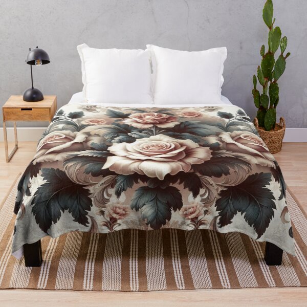 Item preview, Dusk Mauve & Cream Ombre Damask With Roses designed and sold by DesignsByPrnces.