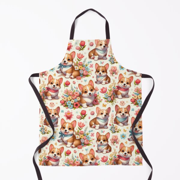Item preview, Cheerful Corgis Among Blossoms designed and sold by digiscapeart.