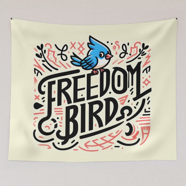 Item preview, Freedom bird, typography,PUN designed and sold by maxmaj.