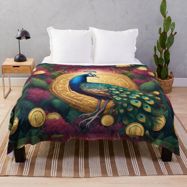Item preview, Beautiful Blue Peacock and gold  designed and sold by Sugar Wisdom .
