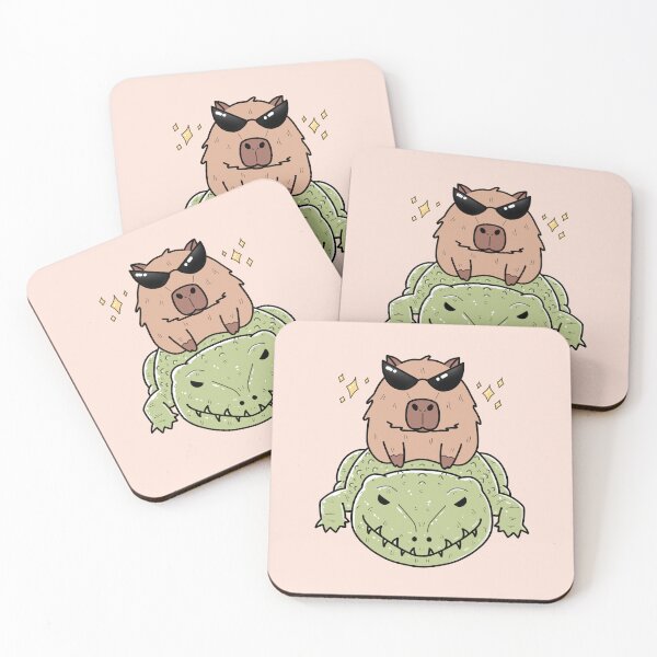 Item preview, Capybara Chilling with Crocodile designed and sold by jdaydrawing.