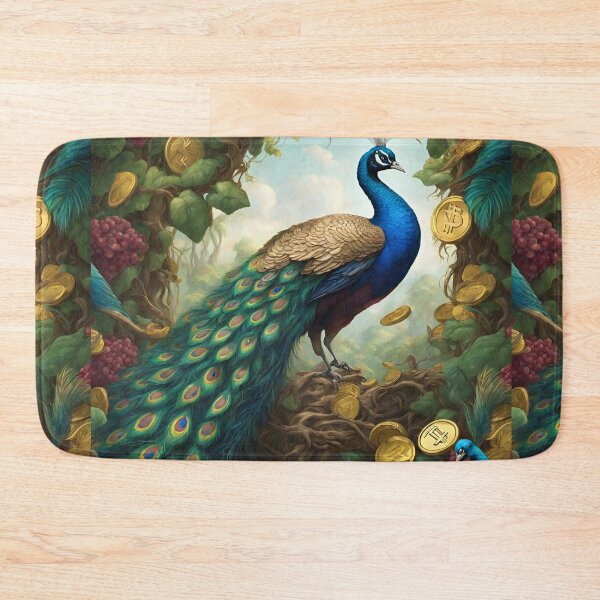 Item preview, Beautiful Blue Peacock and gold  designed and sold by Sugar Wisdom .