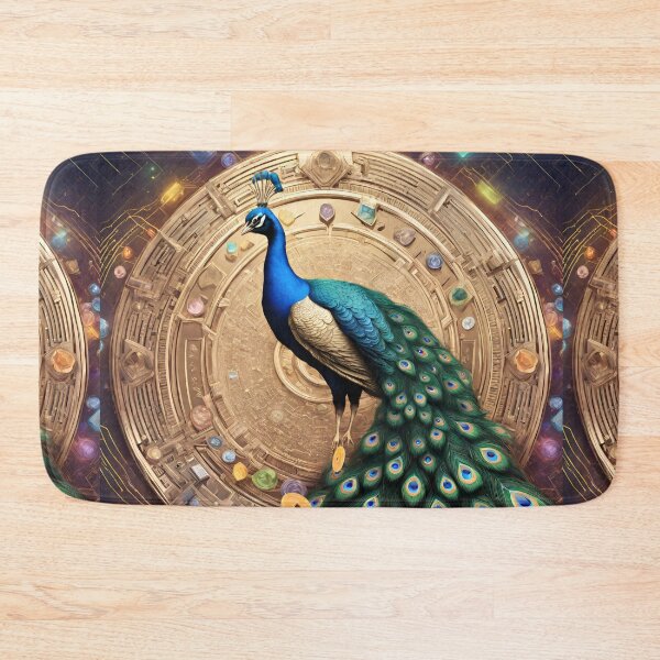 Item preview, Beautiful Blue Peacock and gold  designed and sold by Sugar Wisdom .