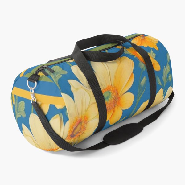 Item preview, Yellow daisies on a blue background designed and sold by Flowersonstuff.